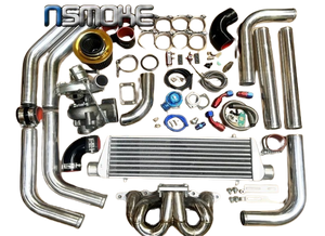 TURBO KIT TURBO CARGADOR + COLECTOR + INTERCOOLER K  2000-2004 FORD FOCUS,1998-2005 Ford Escape ZETEC ZX3 ZX5 SVT 2.0L T3/T4